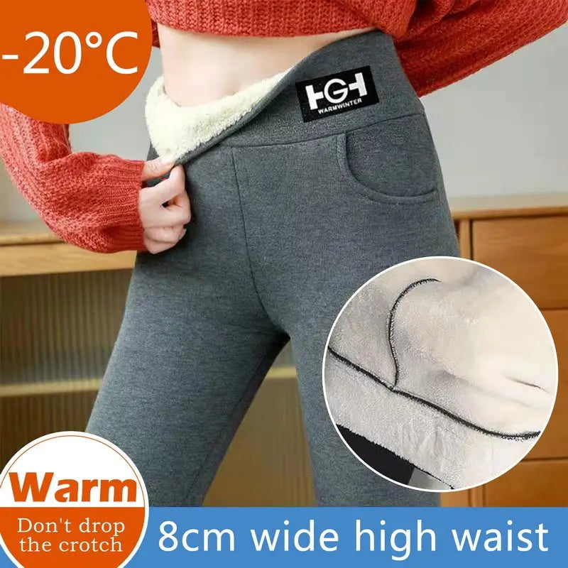 🔥50% SLEVA 【M–3XL】Dámské podzimně-zimní legíny z hustého sametu, vysoký pas, tlustá flísová podšívka, štíhlý střih, velké velikosti, na každodenní nošení
