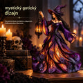 🧙‍♀️ Gotická halloweenská figurka čarodějnice s LED lucernou