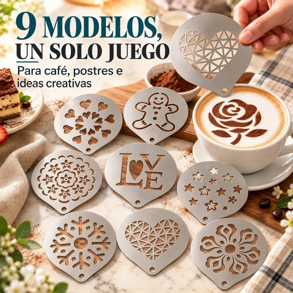 ☕ Nerezová ocelová forma na kávové latte art
