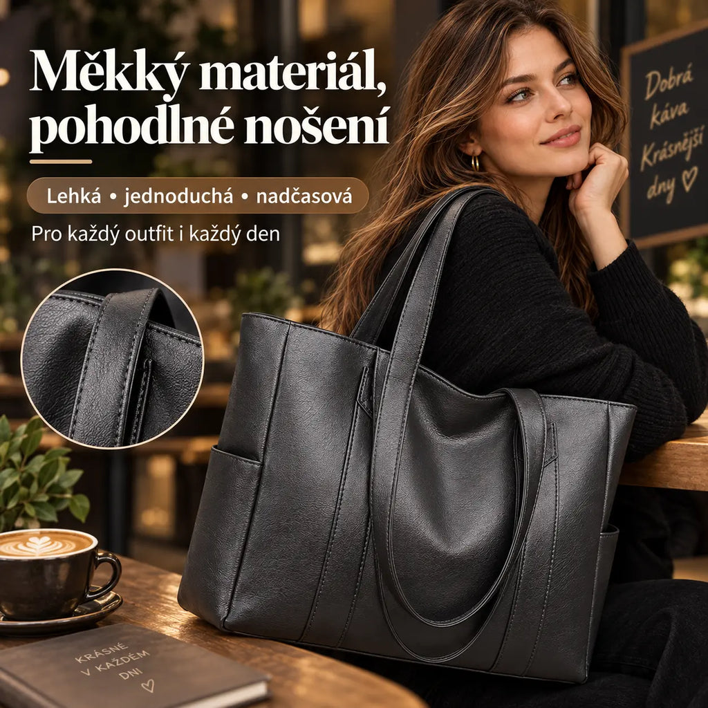 🔥50% SLEVA 👜 Nová dámská kabelka přes rameno z měkké kůže, velká kapacita, jednoduchá a univerzální, dámská taška pro maminky 2026