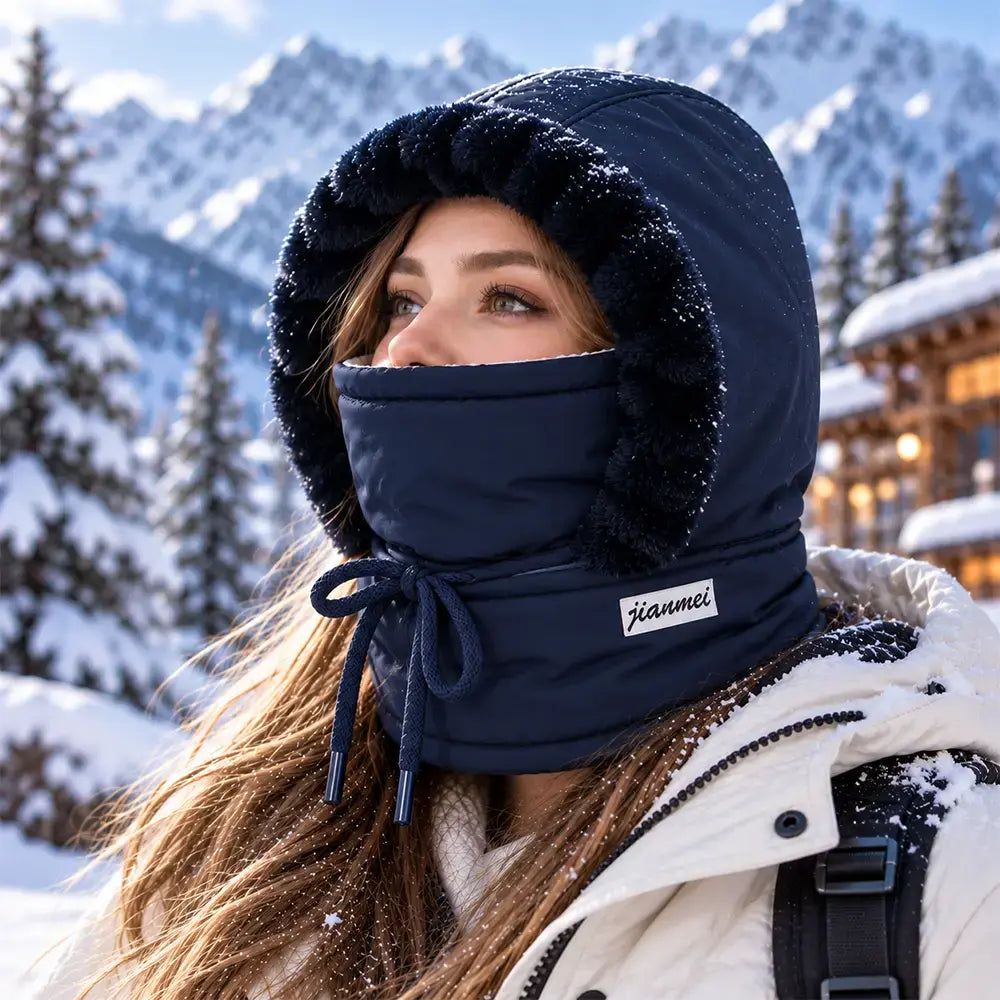 50% SLEVA 🔥3v1 Zimní kapuce s flísovou podšívkou, unisex teplá outdoorová čiapka, chrání hlavu, obličej a krk, lyžování, jízda na kole