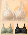 👙 50% SLEVA | Balení po 3 ks, Dámská krajková podprsenka bez kostic, zapínání vpředu, tenký střih, pro ženy 40–100 kg, pohodlná mamčina podprsenka