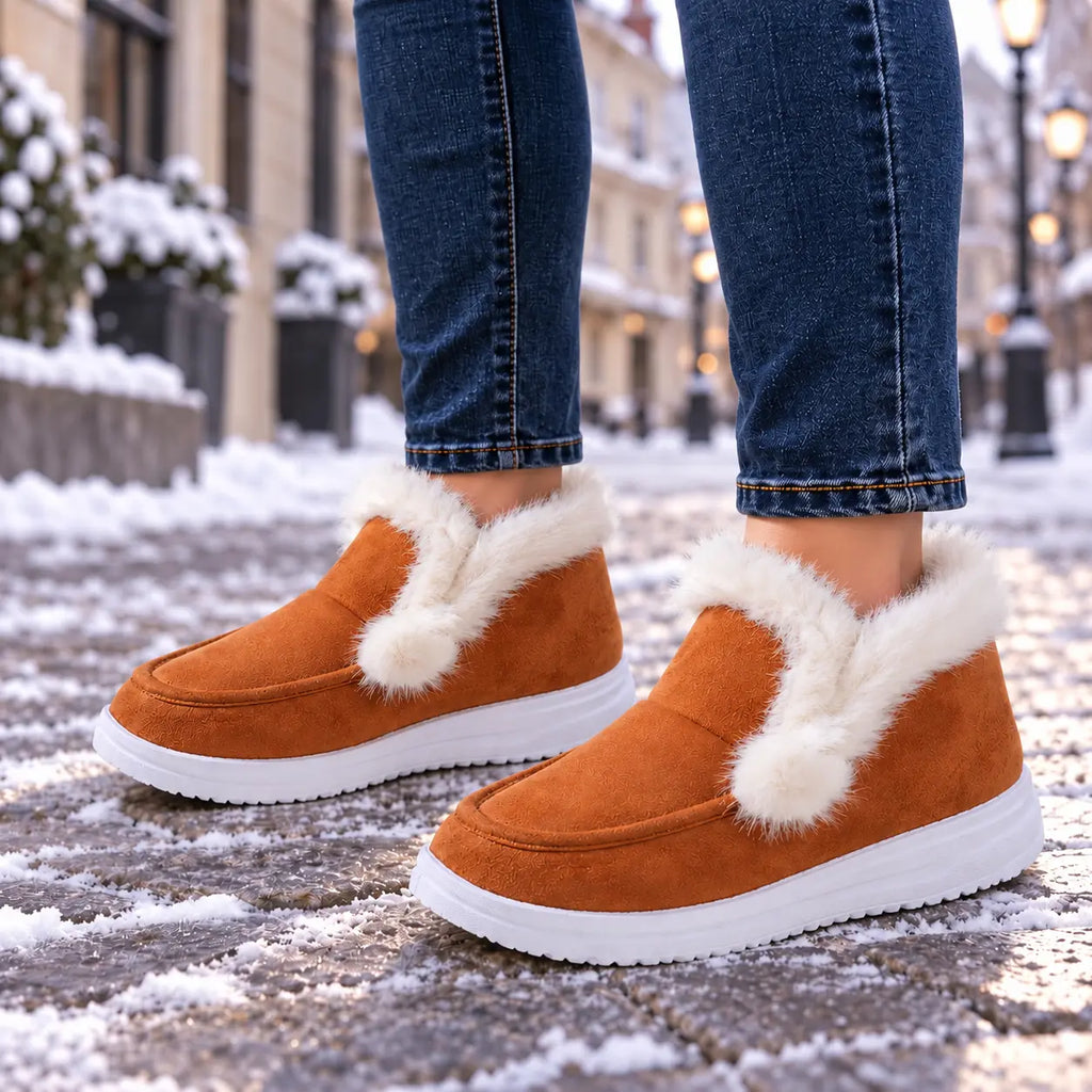 🔥50% SLEVA |【37-43】Dámské stylové zateplené zimní boty, dvojitý zip, protiskluzová podrážka, venkovní obuv na podzim a zimu