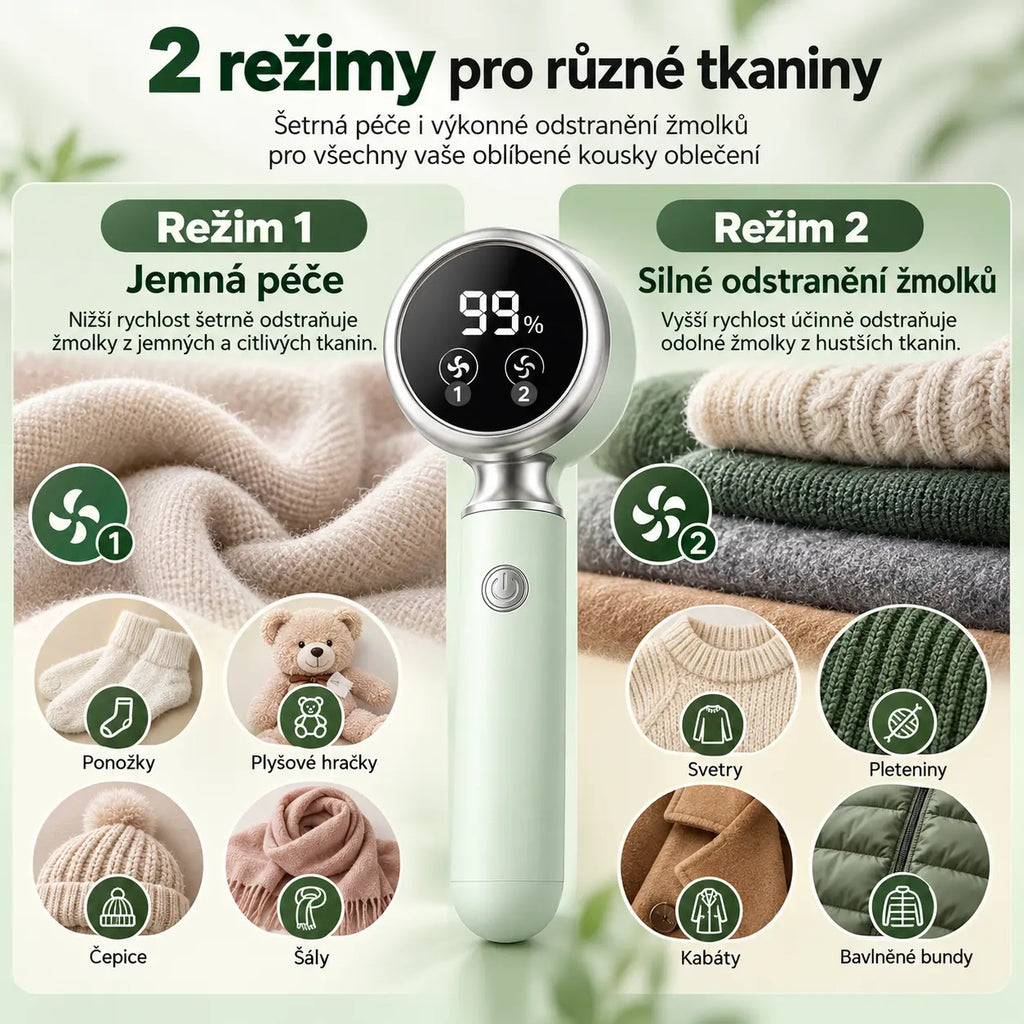 🔥50% SLEVA｜Odstraňovač žmolků s digitálním displejem, dobíjecí, domácí, odstraňuje žmolky a chloupky z oblečení