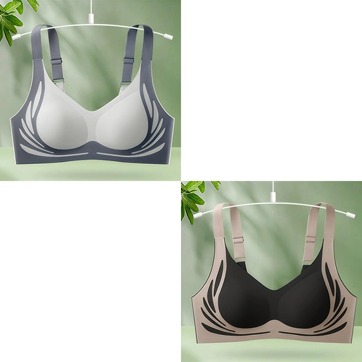 🔥Kup 1, dostaneš 1 zdarma 👙【M-4XL】Dámská bezdrátová podprsenka, zvedací efekt, bezšvová, s odnímatelnými vložkami, sportovní podprsenka proti poklesu