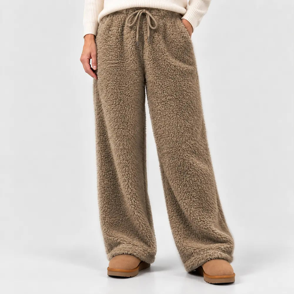 🔥50% SLEVA 【S–3XL/6 barev】Dámské podzimně-zimní plyšové kalhoty, jednobarevné, volný střih, teplé pohodlné volnočasové kalhoty