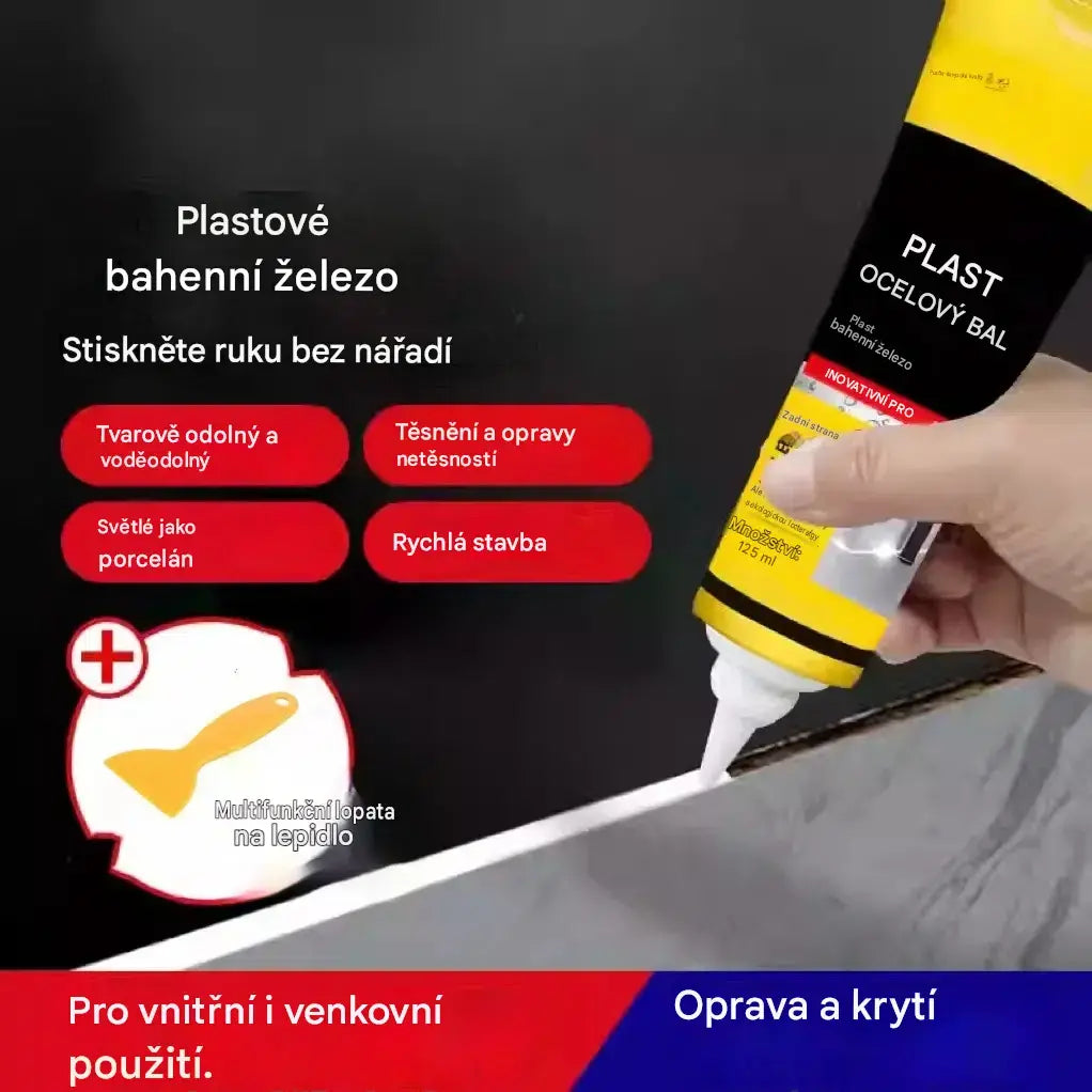 🔥50% SLEVA | Plastový ocelový tmel, voděodolný a proti plísni, spárovací tmel, těsnicí lepidlo do koupelny, WC a umyvadla
