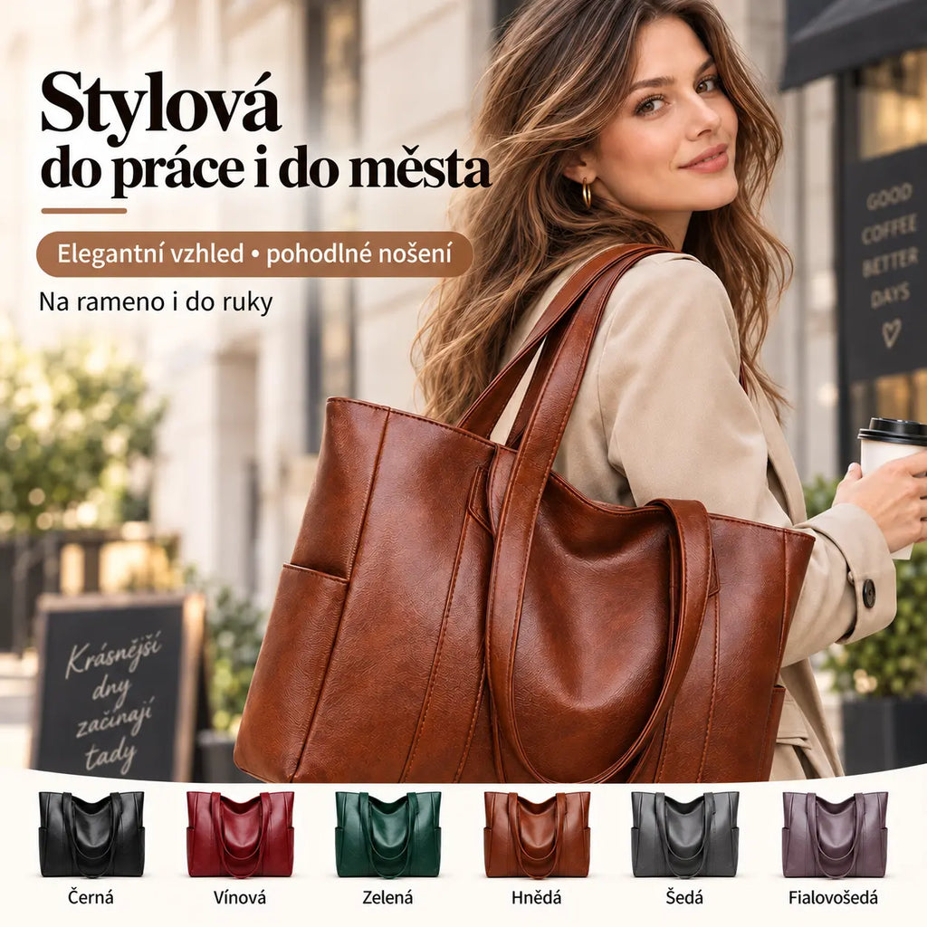 🔥50% SLEVA 👜 Nová dámská kabelka přes rameno z měkké kůže, velká kapacita, jednoduchá a univerzální, dámská taška pro maminky 2026
