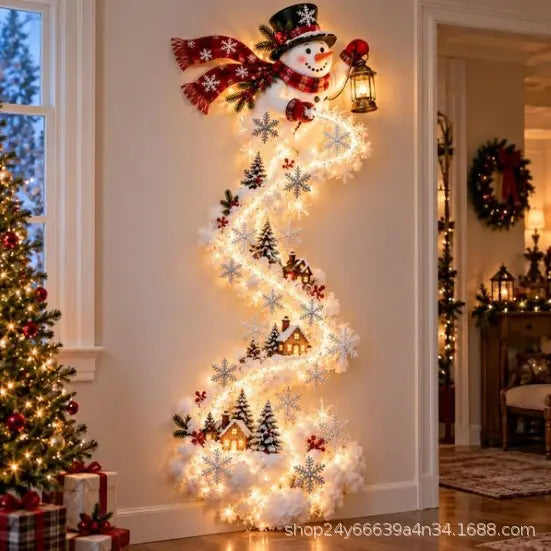 50% SLEVA🎄✨Vánoční nástěnné osvětlení Kouzelná stezka, LED vánoční dekorace na zeď, interiér i exteriér
