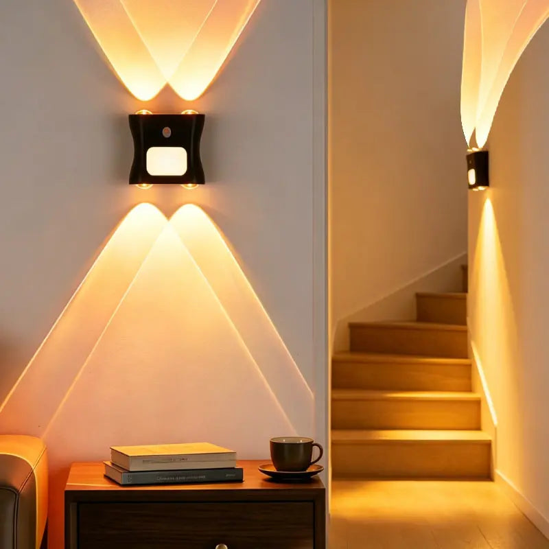 50% SLEVA🔥Magnetická RGB nástěnná lampa s pohybovým senzorem, dobíjecí, dálkové ovládání, vícebarevná atmosférická lampa