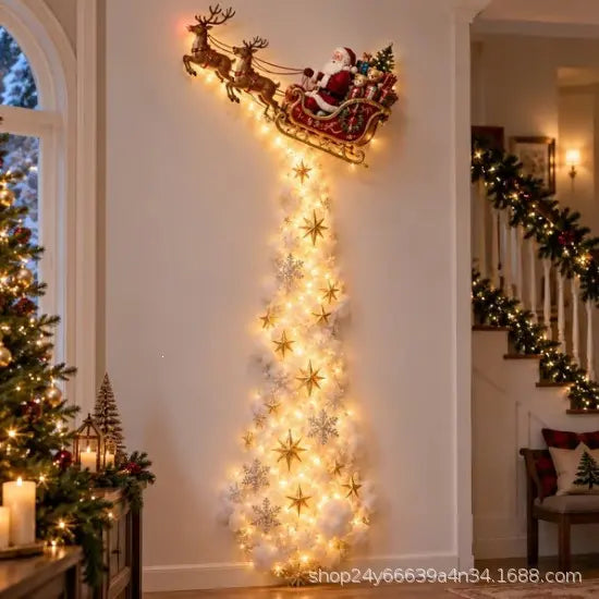 50% SLEVA🎄✨Vánoční nástěnné osvětlení Kouzelná stezka, LED vánoční dekorace na zeď, interiér i exteriér