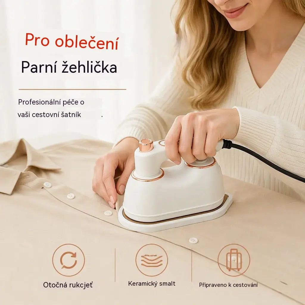 50% SLEVA 👕💨 Přenosný skládací ruční napařovač oděvů 2 v 1, domácí mini žehlička, pohodlný ruční napařovač na oblečení