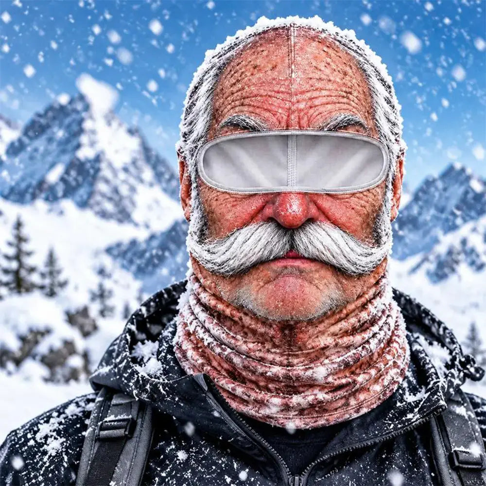 50% SLEVA 🔥😎 3D zábavná realistická lyžařská maska obličeje, teplá mikrovlákenná kukla, vhodná na lyžování, snowboard, cyklistiku a turistiku, 3 motivy