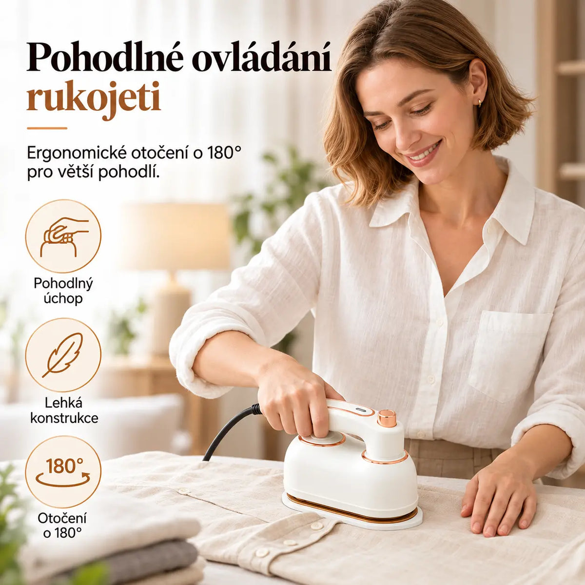 50% SLEVA 👕💨 Přenosný skládací ruční napařovač oděvů 2 v 1, domácí mini žehlička, pohodlný ruční napařovač na oblečení