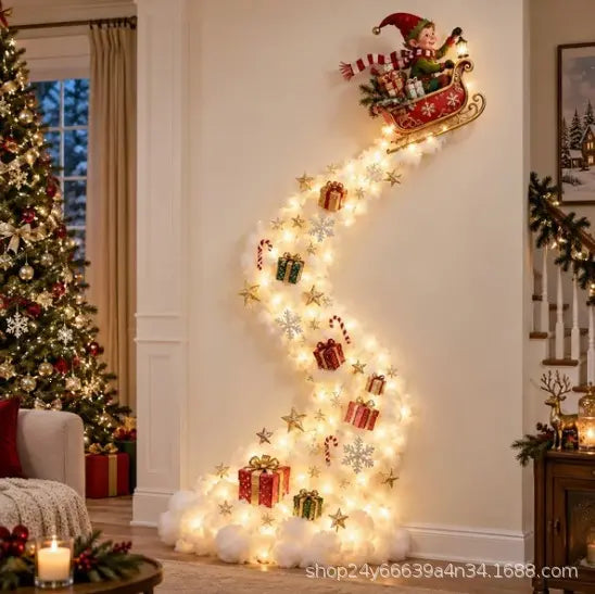 50% SLEVA🎄✨Vánoční nástěnné osvětlení Kouzelná stezka, LED vánoční dekorace na zeď, interiér i exteriér