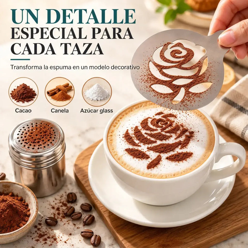 ☕ Nerezová ocelová forma na kávové latte art