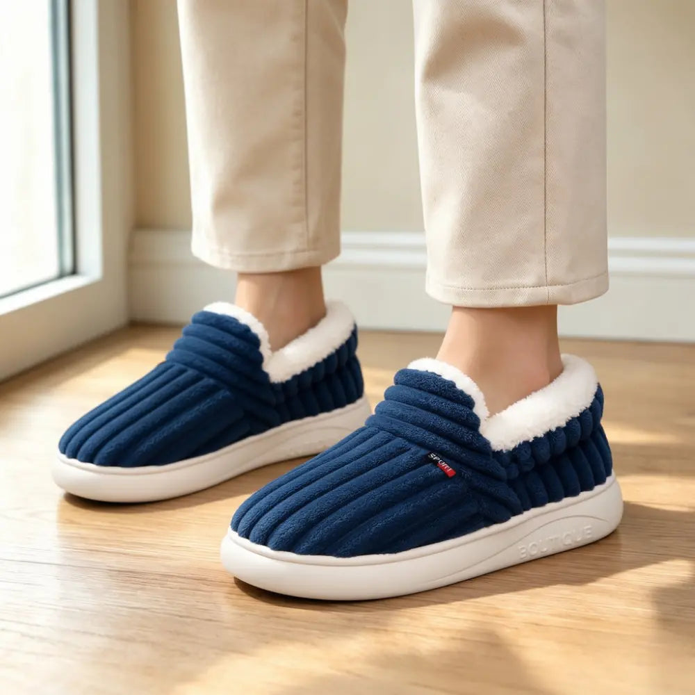 50% SLEVA 🔥【36-47】Dámské zimní pantofle na ven i doma, zateplené silným fleecem, pohodlné nazouvací, teplé proti chladu