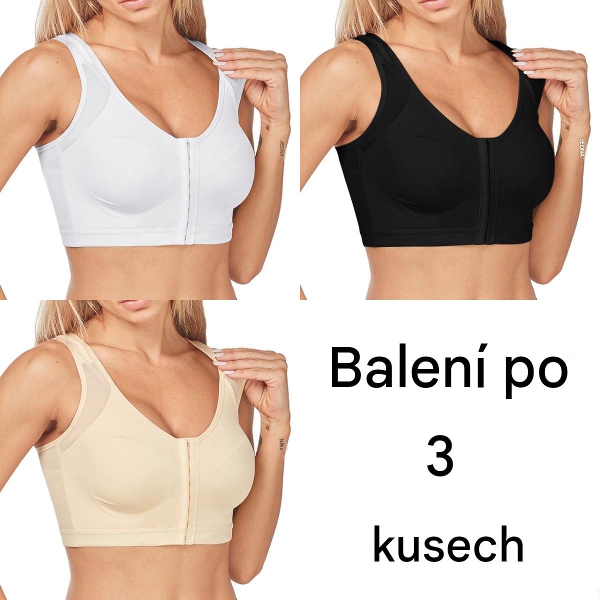 🔥50% SLEVA｜【3 ks】Podprsenka bez kostic s předním zapínáním, sportovní vesta, nastavitelná, pro běh a jógu, pro hmotnost 40–120 kg, prodyšná a pohodlná