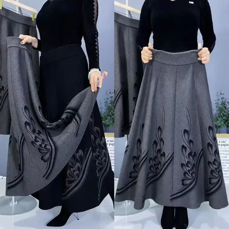 【S-3XL】Silná vlněná sukně na podzim a zimu – stylová a univerzální