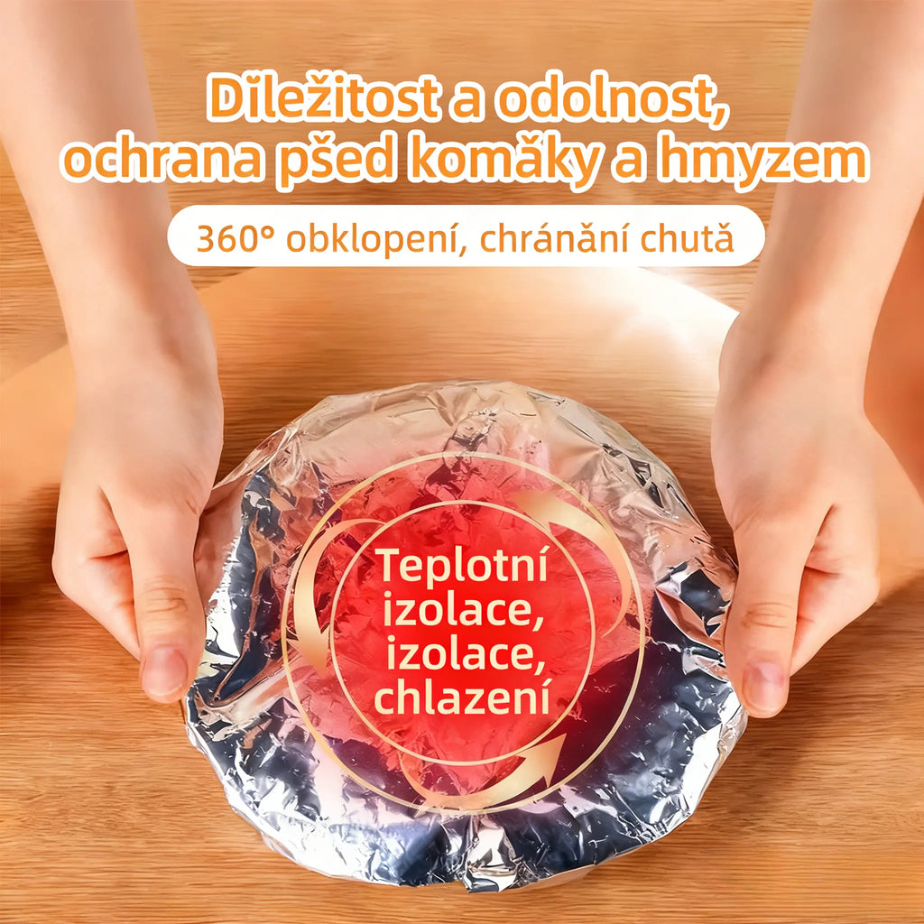 🔥50% SLEVA |【100 kusů】Izolační kryt z hliníkové fólie, potravinářský, tepelně izolační, na pokrmy, domácí kuchyně