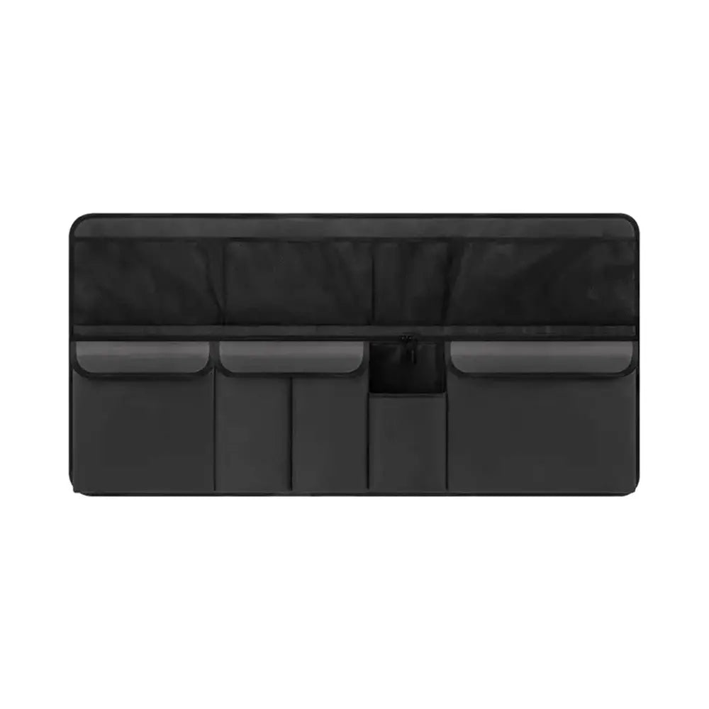 50% SLEVA 🚗 Závěsný organizér do kufru auta 105×51 cm, úložná taška na opěrku hlavy, velká kapacita, oxfordská tkanina, pro SUV a rodinné auto, barva šedá / černá