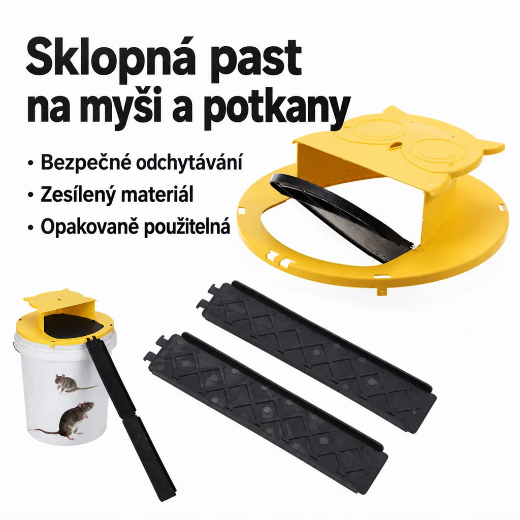🔥50% SLEVA【1 kus】Automatická sklopná past na myši a potkany, opakovaně použitelná, bez toxinů, se zesílenou nájezdovou deskou, pro domácnost, dílnu a zahradu