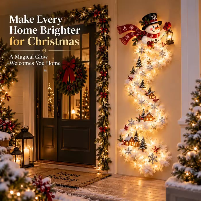 50% SLEVA🎄✨Vánoční nástěnné osvětlení Kouzelná stezka, LED vánoční dekorace na zeď, interiér i exteriér