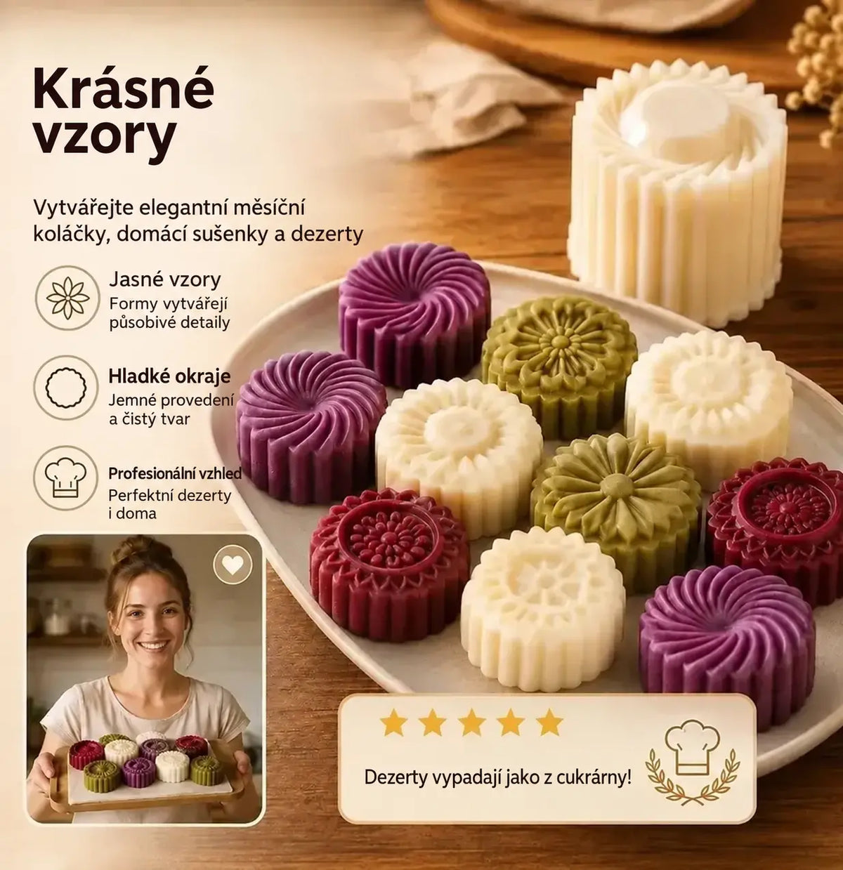 💥🔥 4 kusy za 550 českých korun ✨😍 Odnímatelná forma na pečení s dvojitou stěnkou