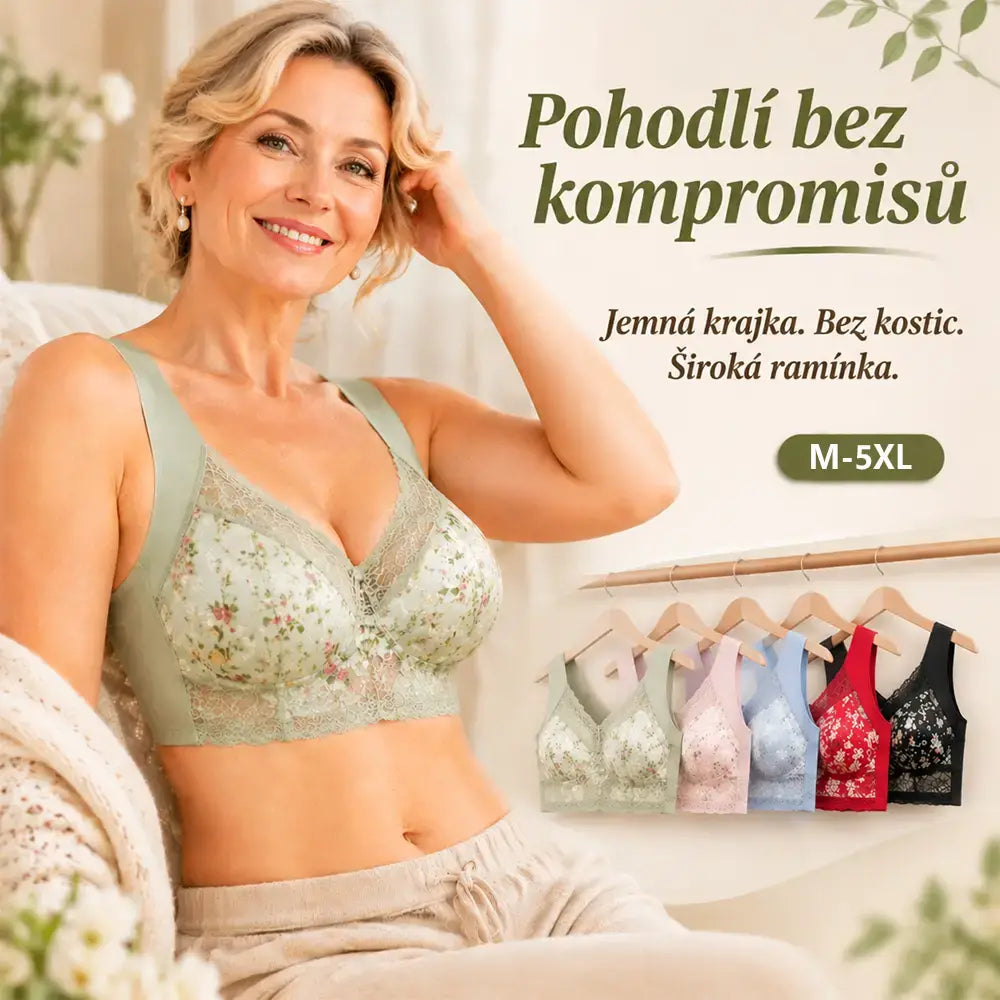 🔥3 kusy 580Kč 👙【M-5XL】Dámská bezešvá push-up podprsenka bez kostic, tenká, proti povisání