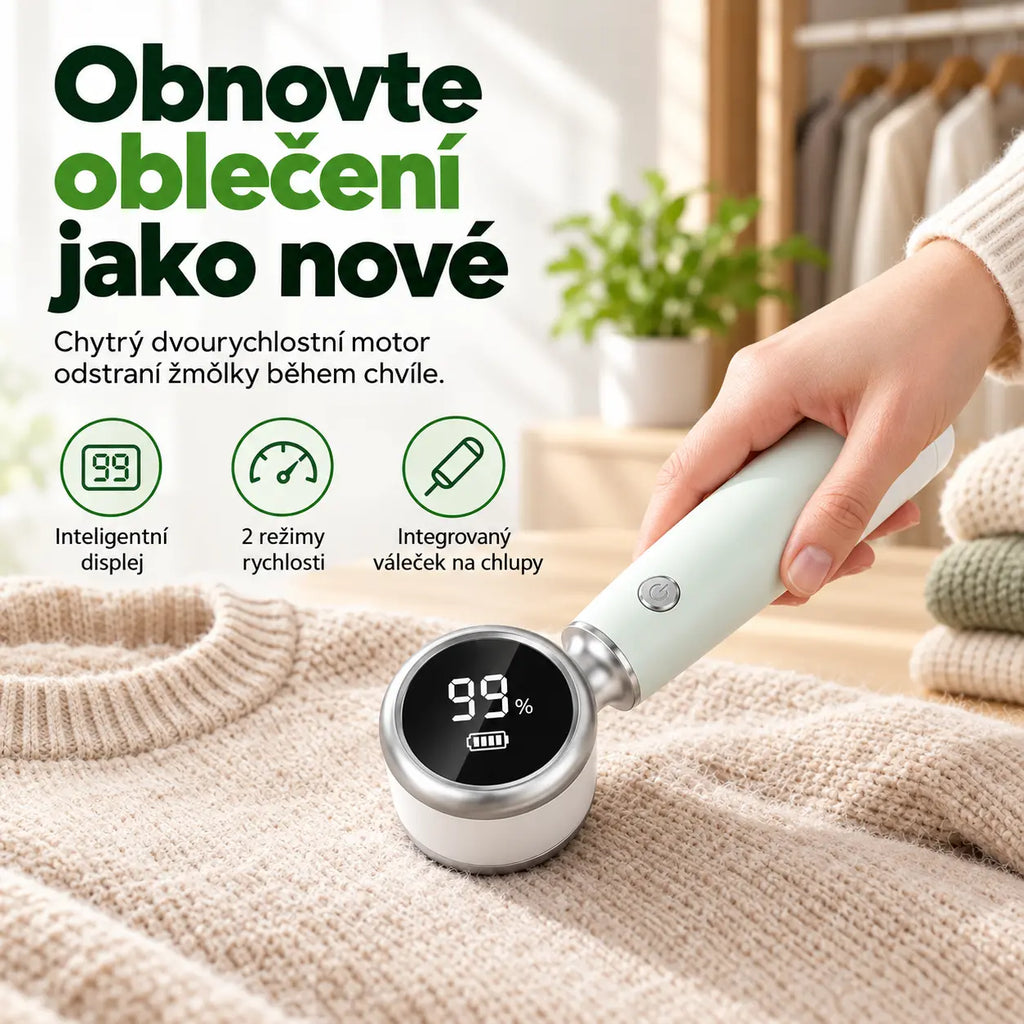 🔥50% SLEVA｜Odstraňovač žmolků s digitálním displejem, dobíjecí, domácí, odstraňuje žmolky a chloupky z oblečení