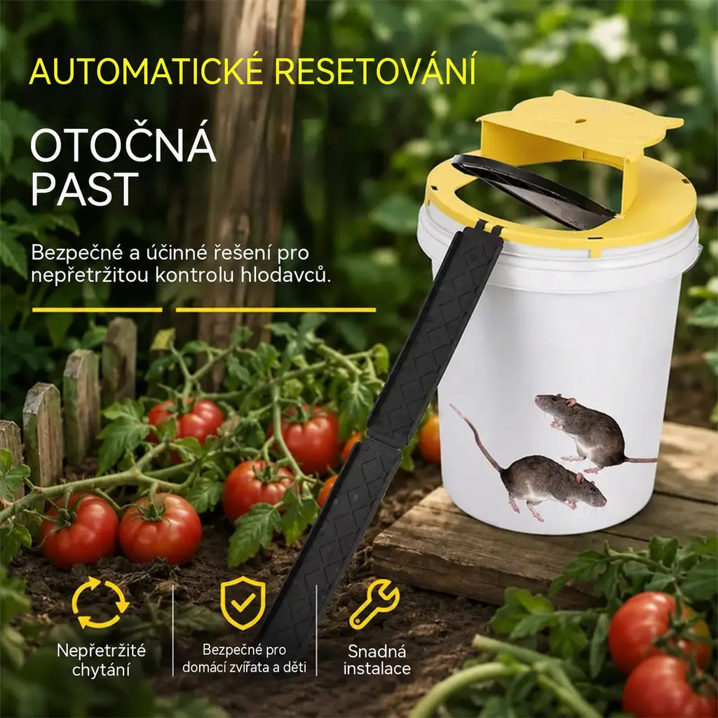 🔥50% SLEVA【1 kus】Automatická sklopná past na myši a potkany, opakovaně použitelná, bez toxinů, se zesílenou nájezdovou deskou, pro domácnost, dílnu a zahradu