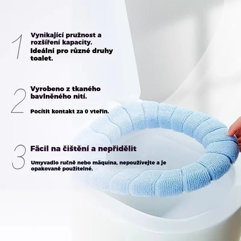 🔥50% SLEVA 【Kupte 2, dostanete 2 zdarma】🔥Zimní teplé polstrované sedátko na toaletu, měkký plyš, univerzální pro domácí použití, více roční období